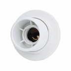 Portalampada E14 Bianco 250V in Plastica Con Anello