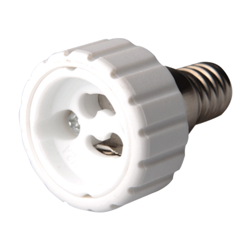 Adattatore Portalampada da E14 a GU10 Bianco 250V