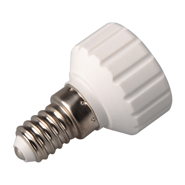 Adattatore Portalampada da E14 a GU10 Bianco 250V