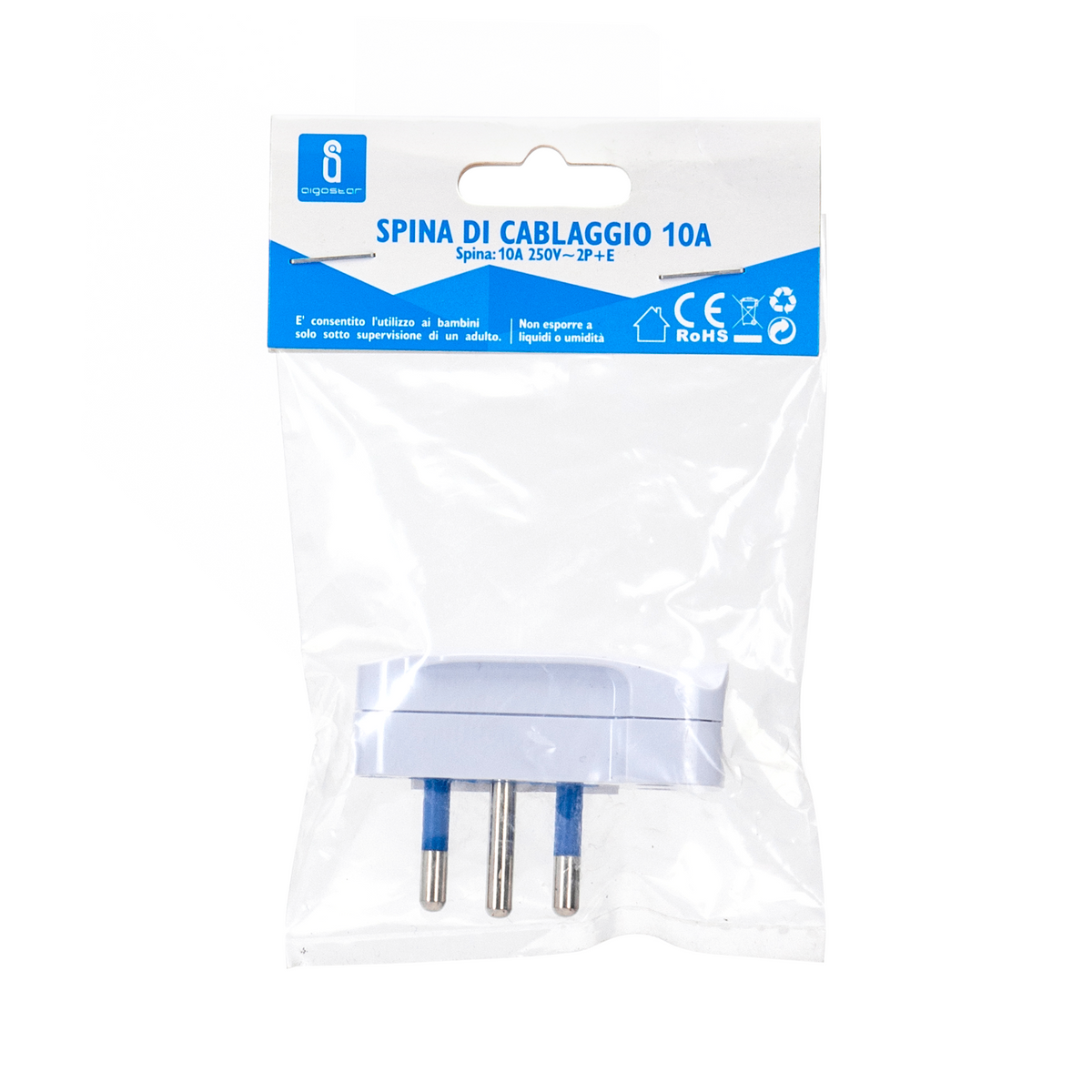 Spina Volante Slim 10A 250V Bianca Aigostar