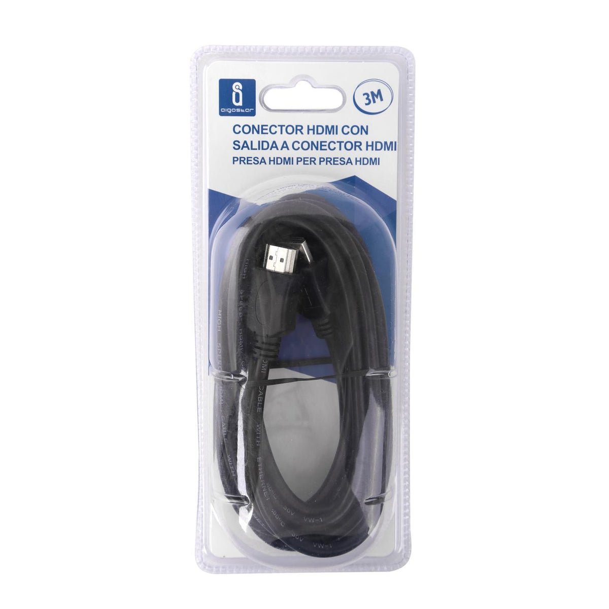 Cavo HDMI 3 Metri Alta Velocità 2.0 Presa HDMI - Presa HDMI Aigostar