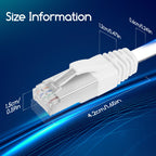 Cavo di Rete Ethernet Piatto cat.7 Bianco 10 Metri Aigostar