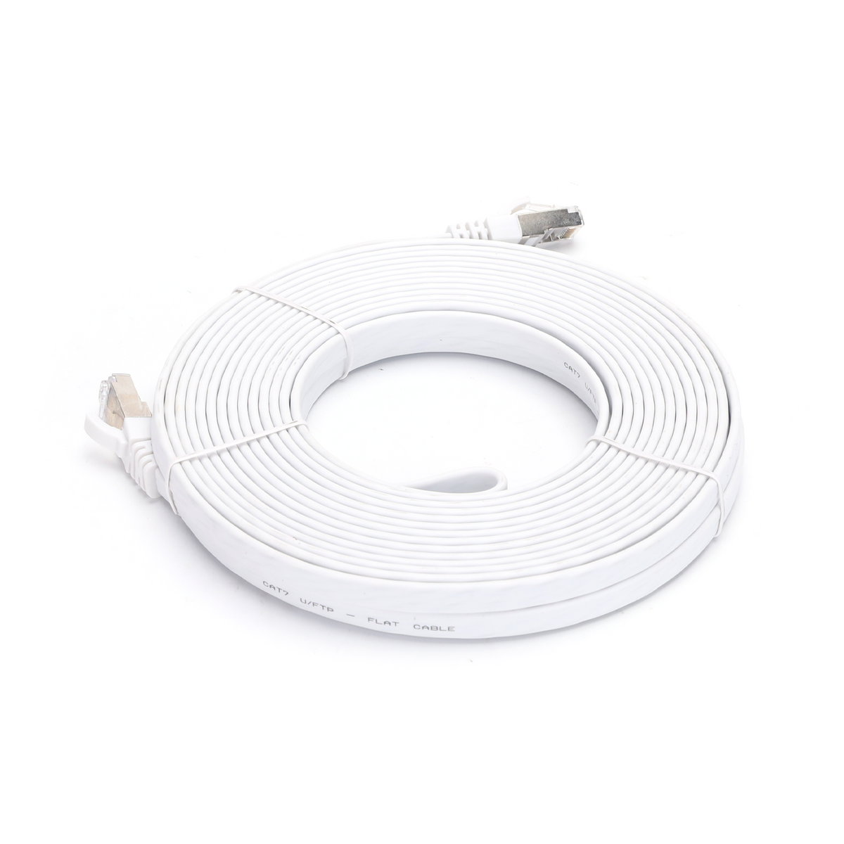 Cavo di Rete Ethernet Piatto cat.7 Bianco 10 Metri Aigostar