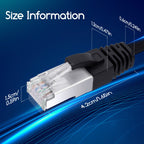 Cavo di Rete Ethernet Piatto cat.7 Nero 10 Metri Aigostar