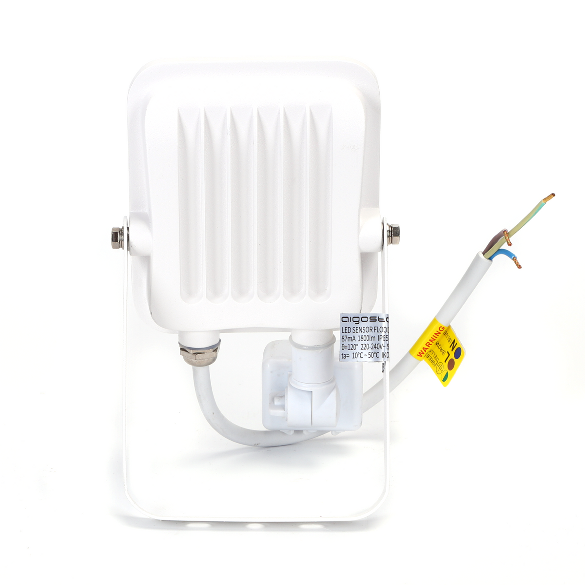 Faro Proiettore Led 20W Bianco IP65 4000K Con Sensore Crepuscolare Movimento