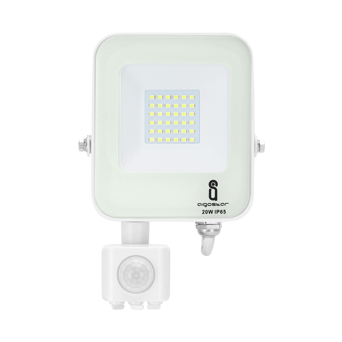 Faro Proiettore Led 20W Bianco IP65 4000K Con Sensore Crepuscolare Movimento