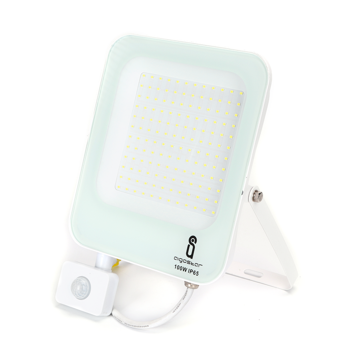 Faro Proiettore Led 100W Bianco IP65 6500K Con Sensore Crepuscolare Movimento