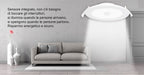 Faretto Led Rotondo 24W con Sensore Di Movimento 6000k Luce Fredda