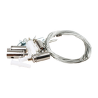 Kit Installazione a Sospensione Per Pannello Led 4 Cavi in Acciaio Regolabile