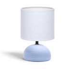 Aigostar Lampada da Tavolo Abat Jour in Ceramica Bianca e Azzurra E14