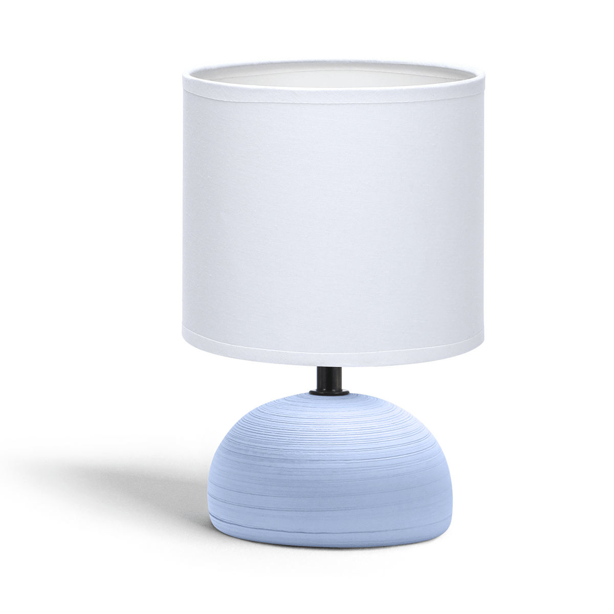 Aigostar Lampada da Tavolo Abat Jour in Ceramica Bianca e Azzurra E14