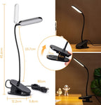 Aigostar Lampada da Tavolo LED clip 2,5W 4000K 160lm Dimmerabile Nera