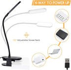Aigostar Lampada da Tavolo LED clip 2,5W 4000K 160lm Dimmerabile Nera
