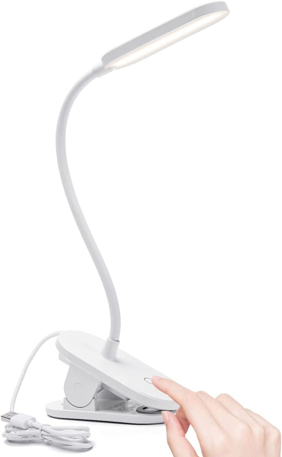 Aigostar Lampada da Tavolo LED clip 2,5W 4000K 160lm Dimmerabile Bianca