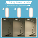Aigostar Lampada da Tavolo LED clip 2,5W 4000K 160lm Dimmerabile Bianca