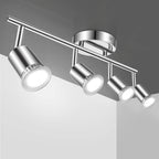 Aigostar Applique con 4 Faretti da Soffitto Orientabili Lampadina GU10 Silver