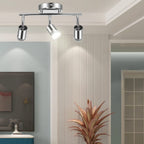 Aigostar Applique con 3 Faretti da Soffitto Orientabili Lampadina GU10 Silver