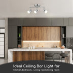 Aigostar Applique con 3 Faretti da Soffitto Orientabili Lampadina GU10 Silver