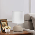 Aigostar Lampada da Tavolo Abat Jour in Ceramica Bianca e Marrone E14