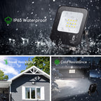 Faro Proiettore Led 10W Nero da Esterno IP65 Bianco Naturale 4000K