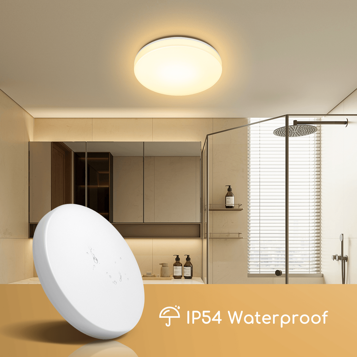Plafoniera Led da Soffitto Impermeabile IP54 18W 2100LM Luce Naturale 4000K