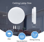 Plafoniera Led da Soffitto Impermeabile IP54 18W 2100LM Luce Fredda 6500K