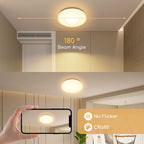 Plafoniera Led da Soffitto Impermeabile IP54 24W 2700LM Luce Calda 3000K