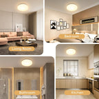 Plafoniera Led da Soffitto Impermeabile IP54 24W 2700LM Luce Calda 3000K
