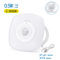 Lampada Luce Notturna a Led Quadrata a Batteria 0,5W con Sensore Aigostar