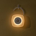 Lampada Luce Notturna a Led Quadrata a Batteria 0,5W con Sensore Aigostar