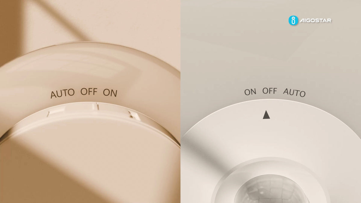 Lampada Luce Notturna a Led Quadrata a Batteria 0,5W con Sensore Aigostar