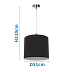 Lampadario da Soffitto Nero 1 x E27 max 60W Aigostar