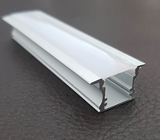 Profilo in Alluminio da Incasso per Striscia Led Silver Cover Opale o Trasparente