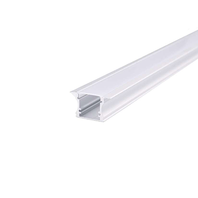 Profilo in Alluminio da Incasso per Striscia Led Silver Cover Opale o Trasparente