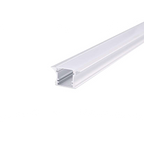 Profilo in Alluminio da Incasso per Striscia Led Bianco Cover Opale o Trasparente