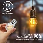 Lampadina Led a Filamento E27 G45 4W Bianco Caldo 2700K Aigostar