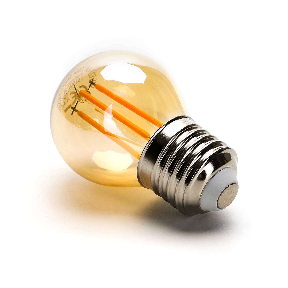 Lampadina Led Vintage a Filamento E27 G45 4W Bianco caldo 2200K