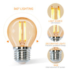 Lampadina Led Vintage a Filamento E27 G45 4W Bianco caldo 2200K