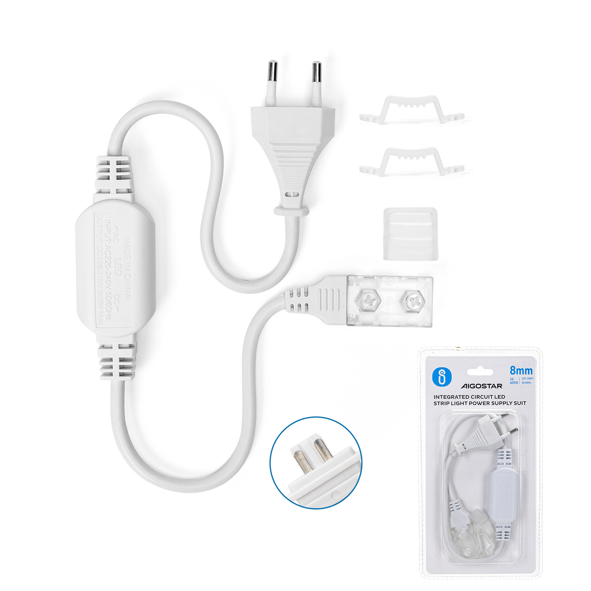 Set di Alimentazione per Strip Led 220V 2835 per Mod. ARIEL