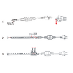 Set di Alimentazione per Strip Led 220V 2835 per Mod. ARIEL