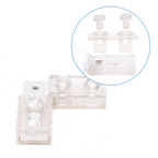 Connettore tipo L  Per Strip 220V 2835 IP54 2 Pezzi per Mod. ARIEL