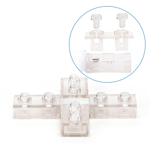 Connettore tipo +  Per Strip 220V 2835 IP54 per Mod. ARIEL