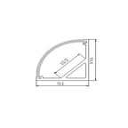 Profilo in Alluminio 2 Metri Angolare per Striscia Led Kit Completo