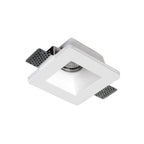 KIT 15 Portafaretti Gesso Ceramico Quadrato da Incasso + 15 Lampadine GU10