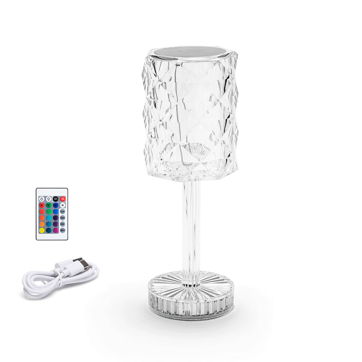 Lampada Da Tavolo Ricaricabile Touch 1W RGB Con Telecomando