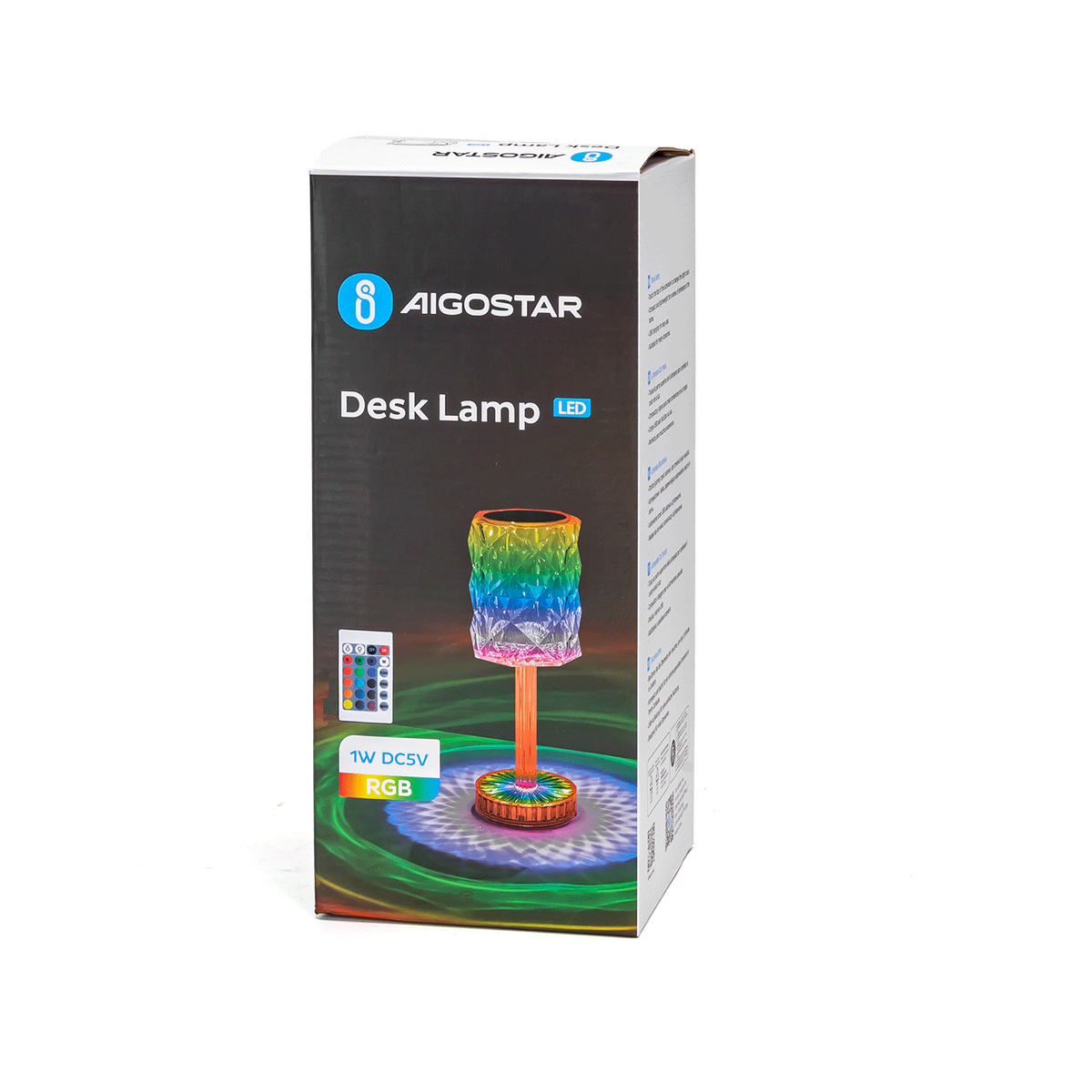 Lampada Da Tavolo Ricaricabile Touch 1W RGB Con Telecomando