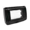 Placca Copertura Stagna Idrobox 3 Moduli Nera IP55 Compatibile Con Vimar Plana
