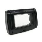 Placca Copertura Stagna Idrobox 3 Moduli Nera IP55 Compatibile Con Vimar Plana