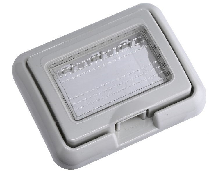 Placca Idrobox IP55 3 Posti Grigio Compatibile Bticino Matix