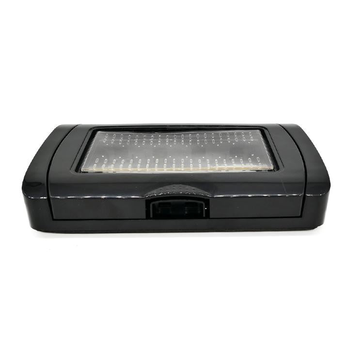 Placca Idrobox IP55 4 Posti Nera Compatibile Bticino Matix
